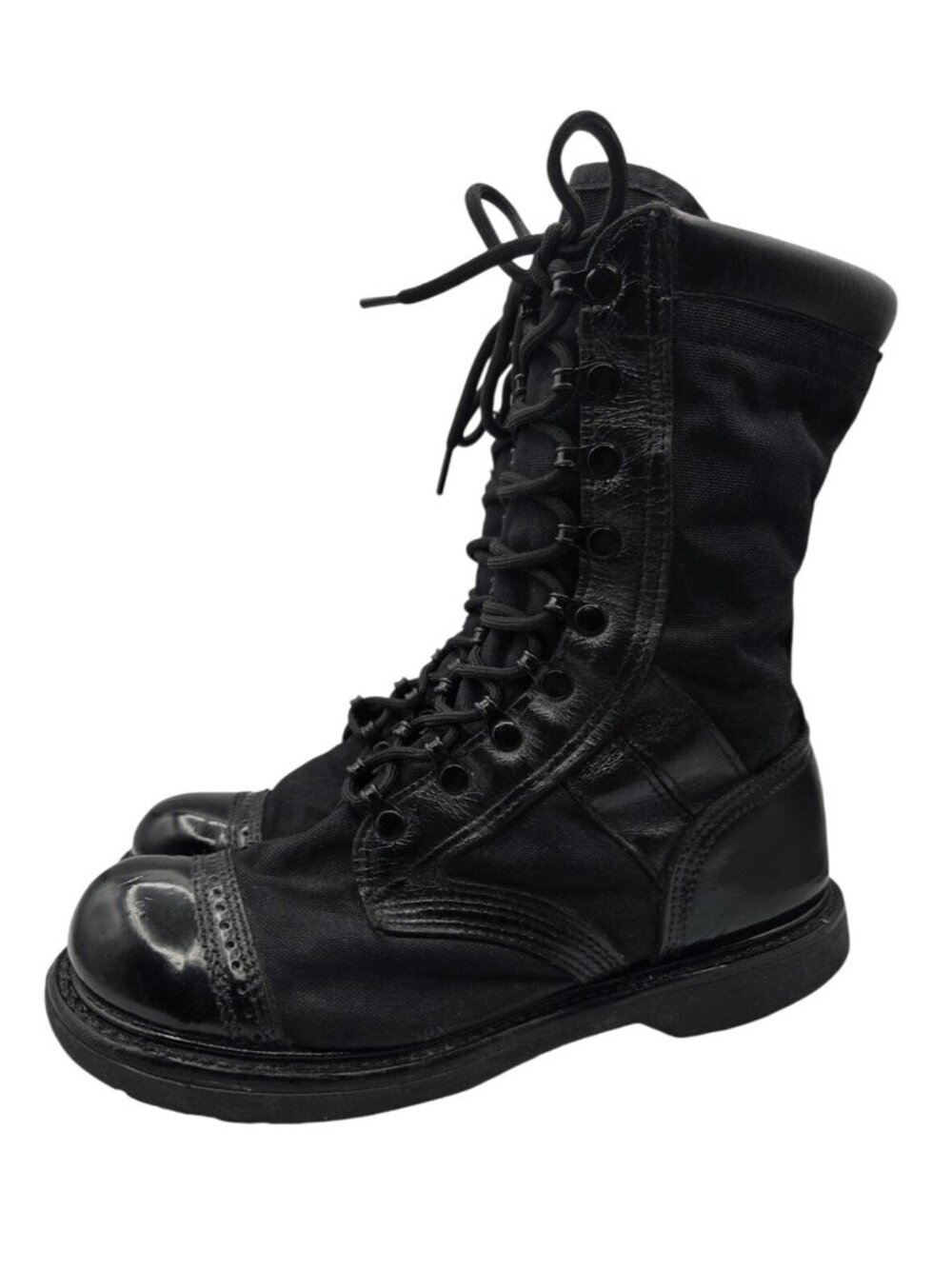 Corcoran 1500 Mens 9D Black Leather 10" Cap Toe Military Jump Boots J081913
